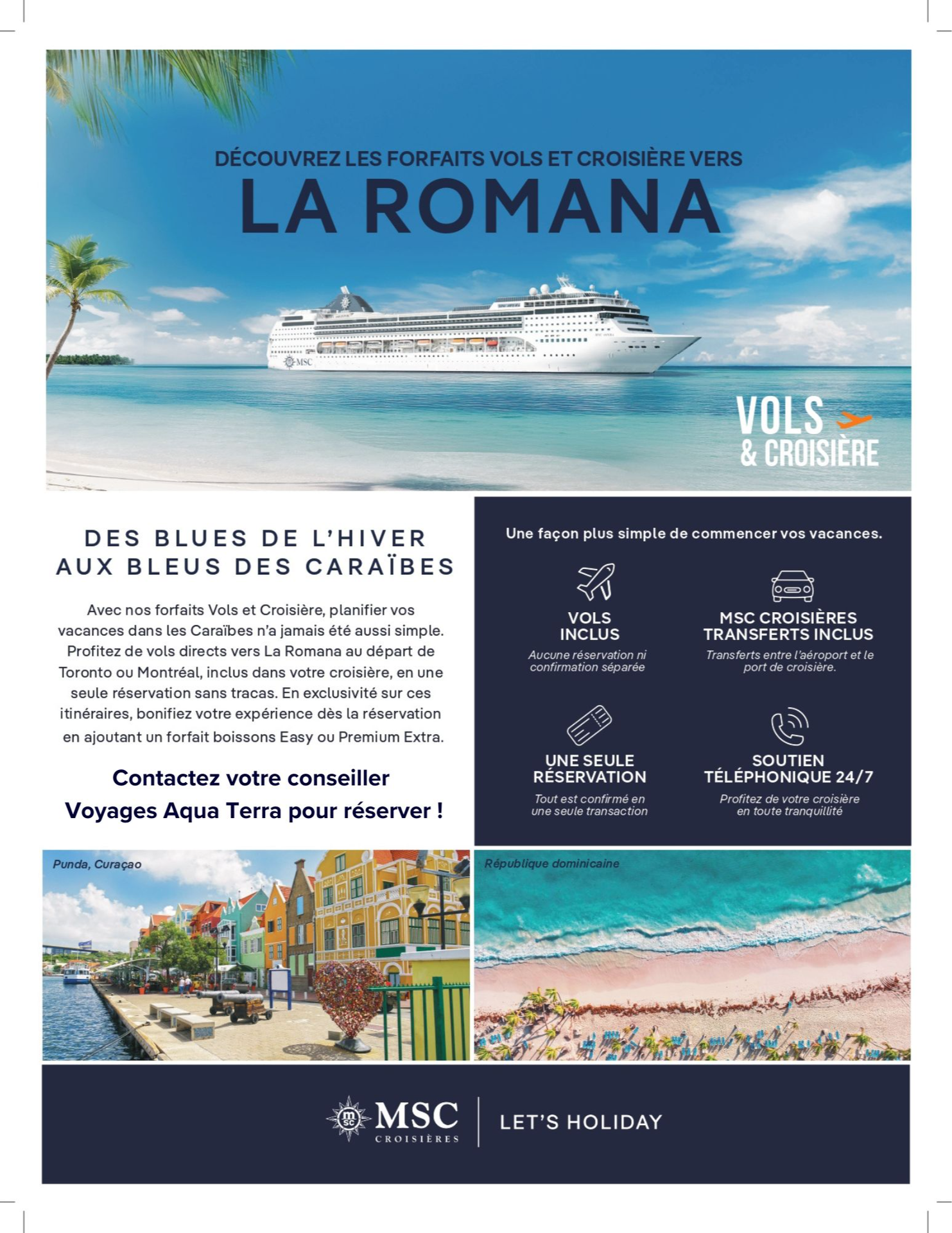 Promotions Amawaterways Forfait vols et croisi&egrave;res LA ROMANA avec Voyages Aquaterra