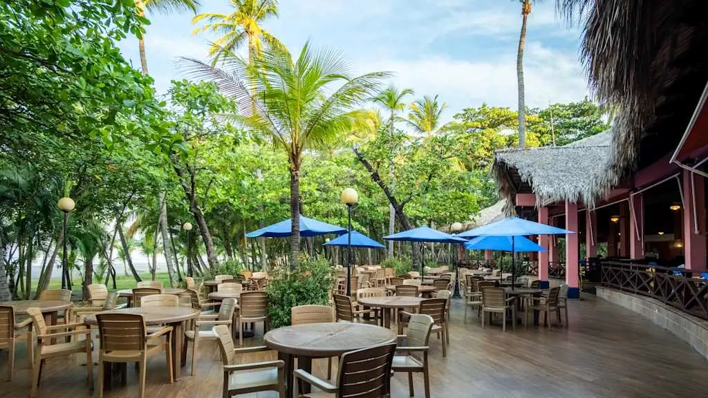 An outdoor dinning room at Barcelo Montelimar Nicaragua with Voyages Aqua Terra