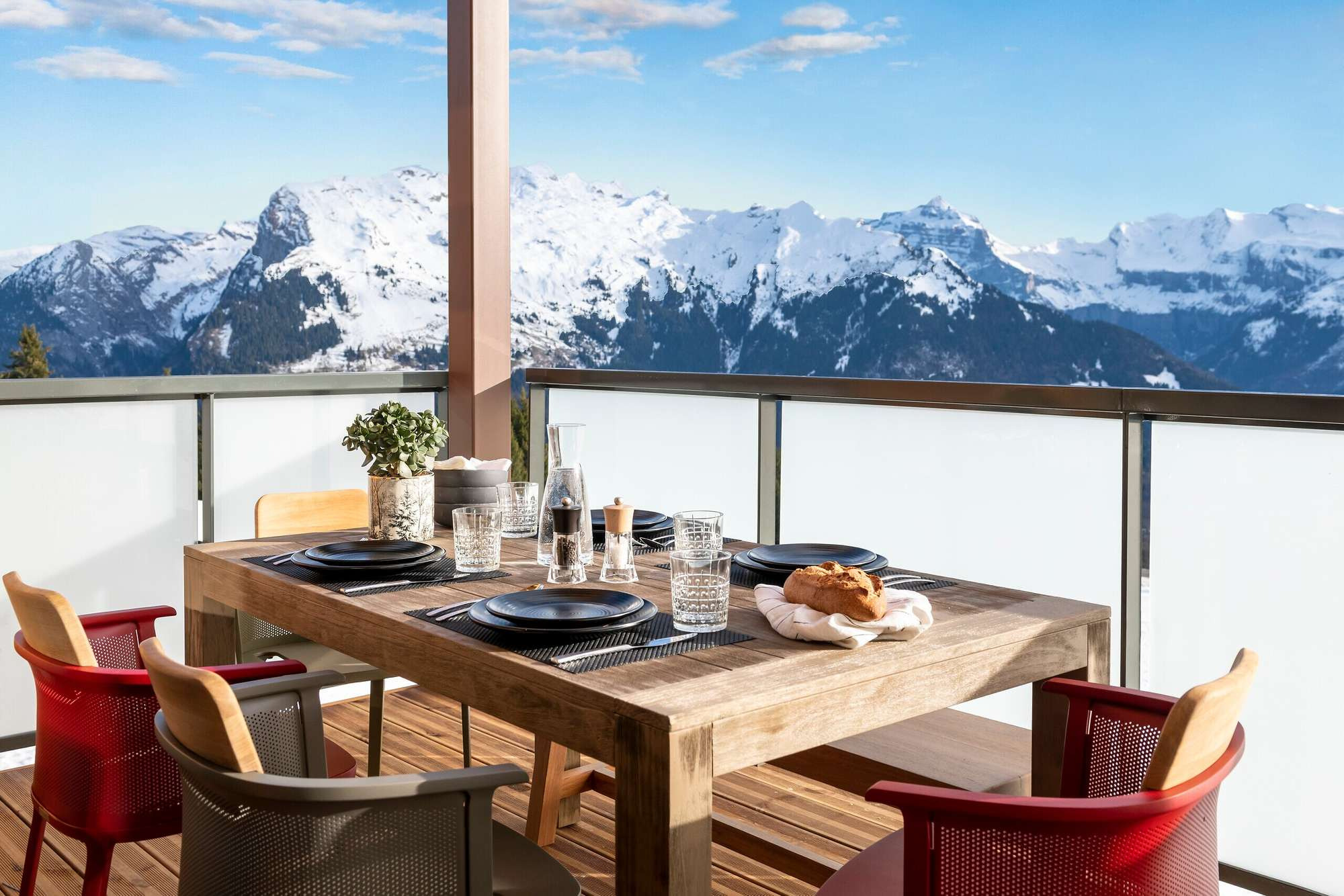 Repas en terrasse