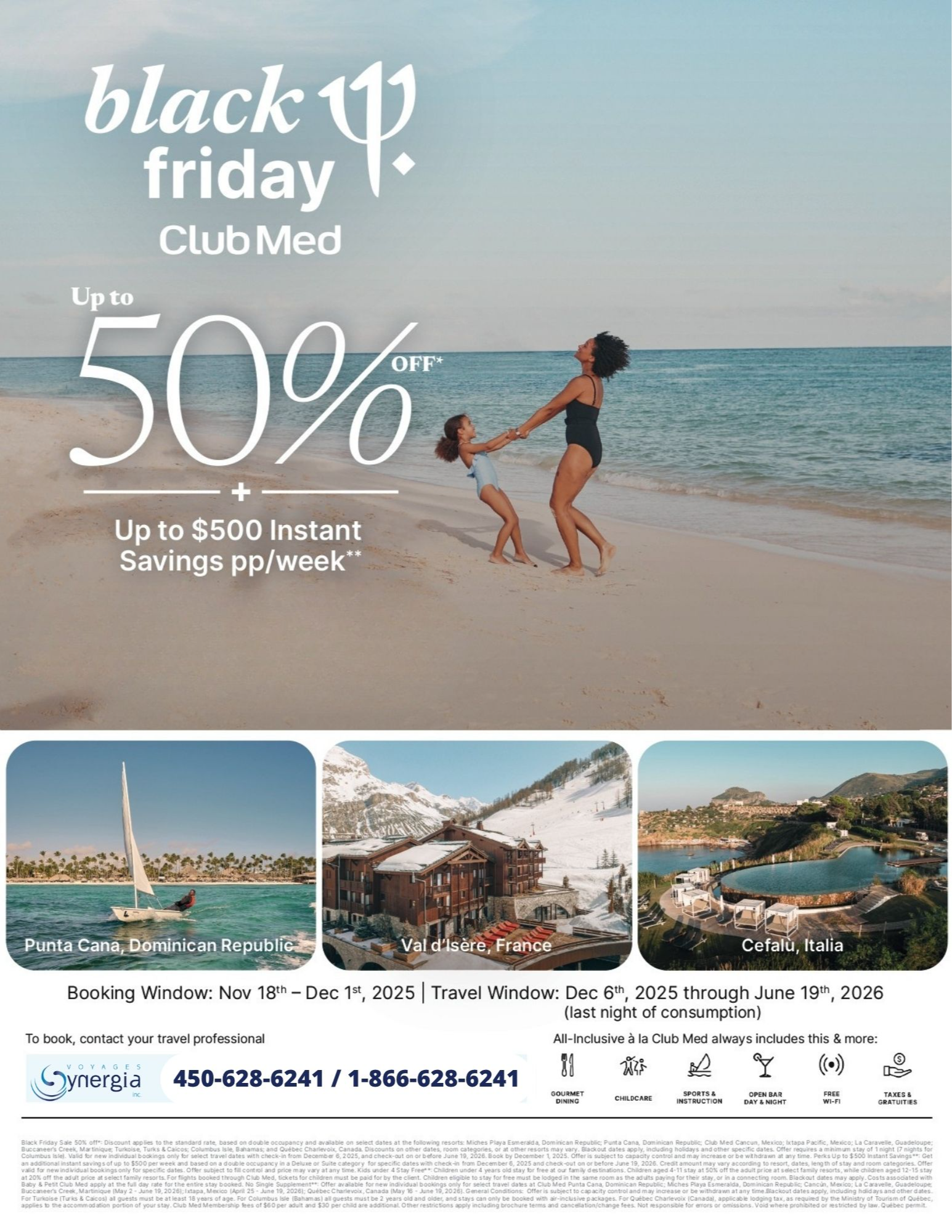 Club Med Promotions Black Friday 50% off with Aqua Terra Travel