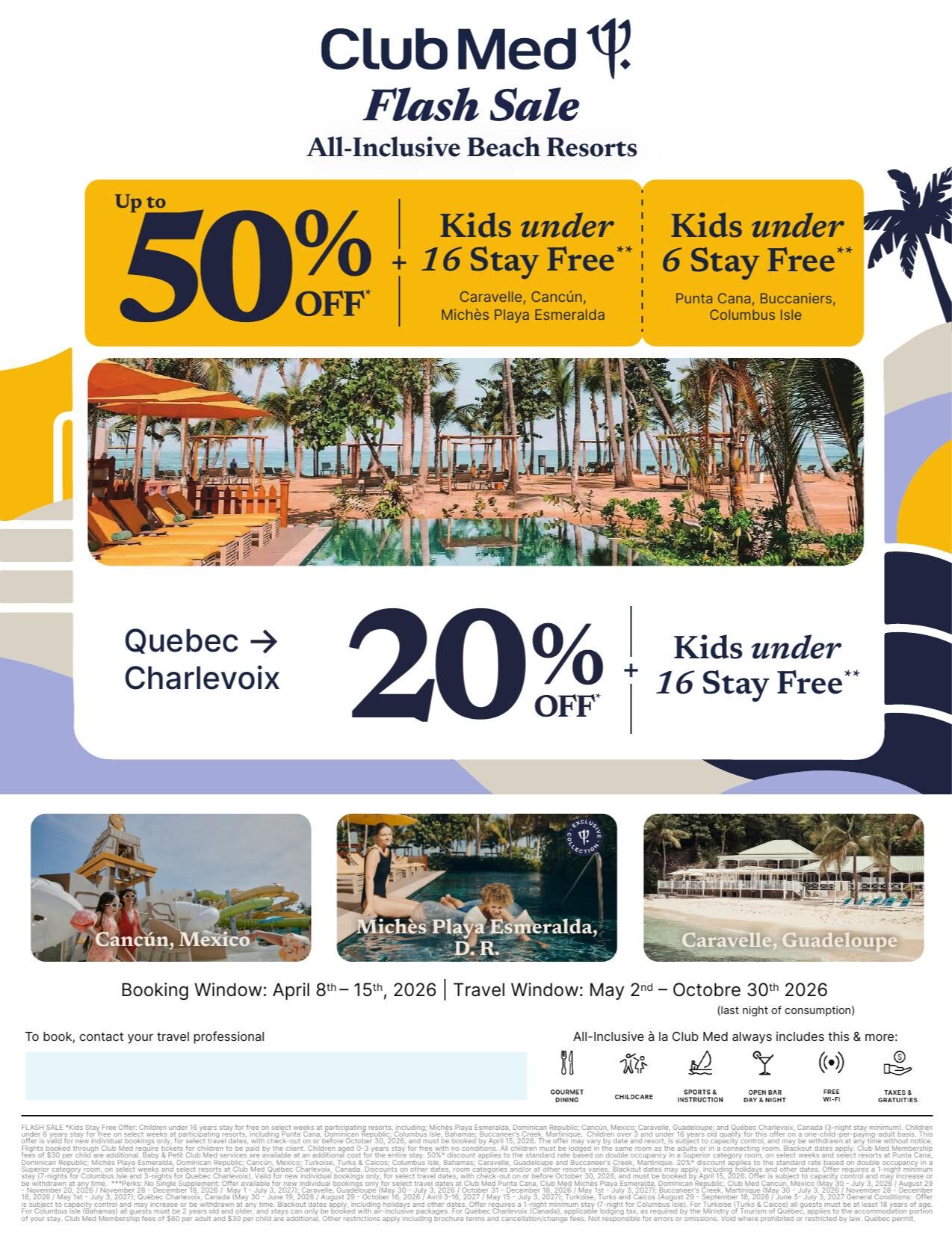 Club Med Promotion Flash Sale with Voyages Aqua Terra