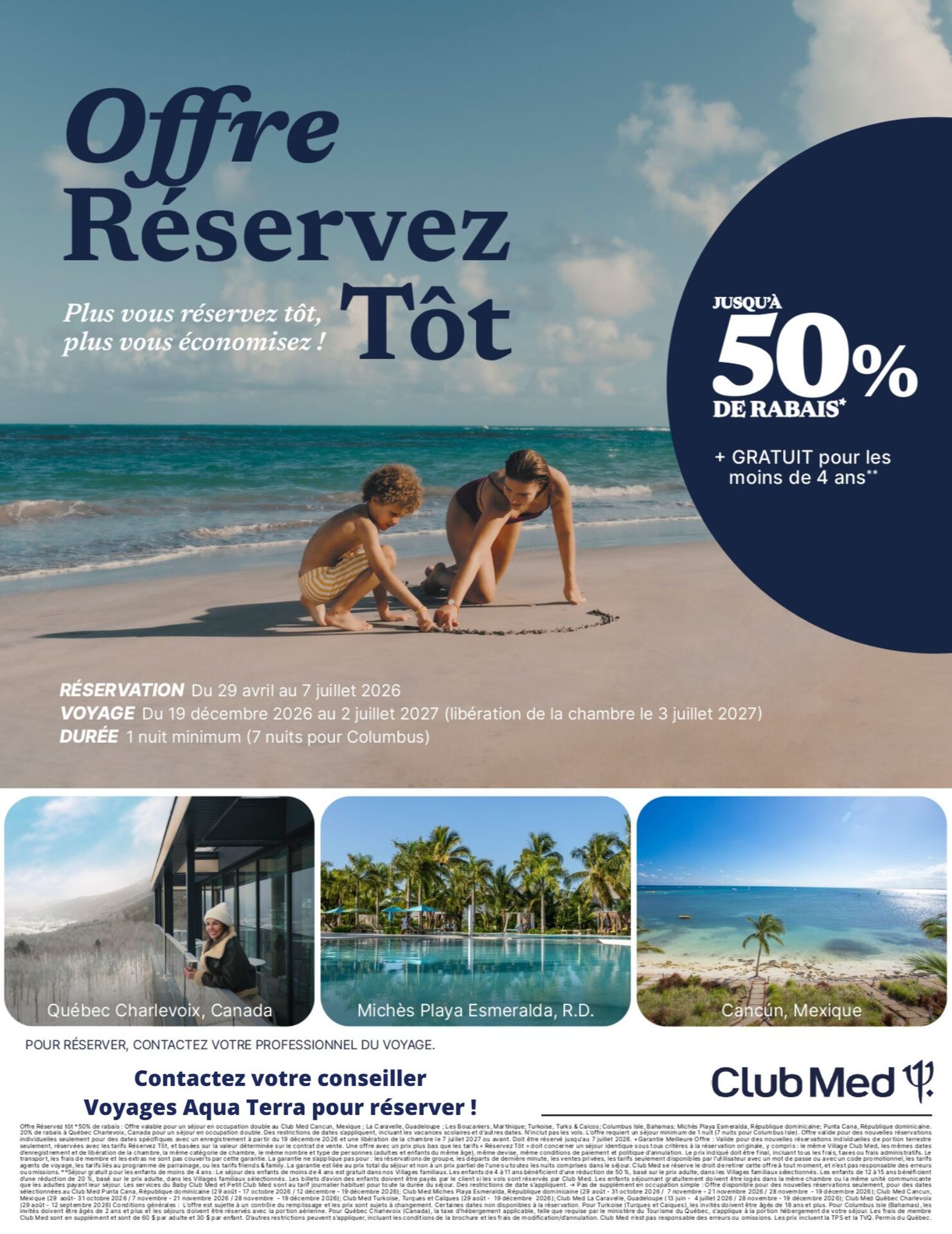 Promotion Club Med Réservez tôt avec Voyage Aquaterra Promotion Club Med Réservez tôt avec Voyage Aquaterra