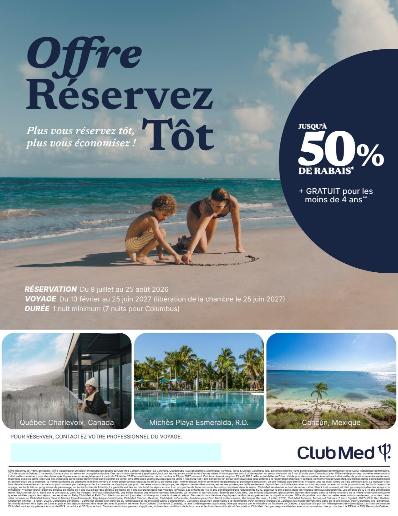 Promotion Club Med Réservez tôt avec Voyage Aquaterra Promotion Club Med Réservez tôt avec Voyage Aquaterra