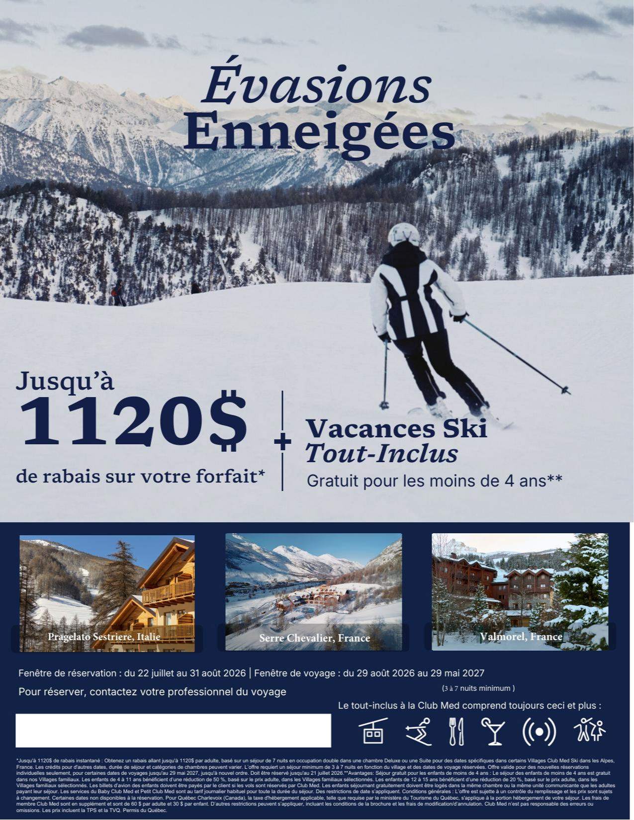 Promotion Vacances Club Med Évasions enneigées Jusqu'à 1120$ de rabais avec Voyages Aqua Terra Promotion Vacances Club Med Évasions enneigées Jusqu'à 1120$ de rabais avec Voyages Aqua Terra