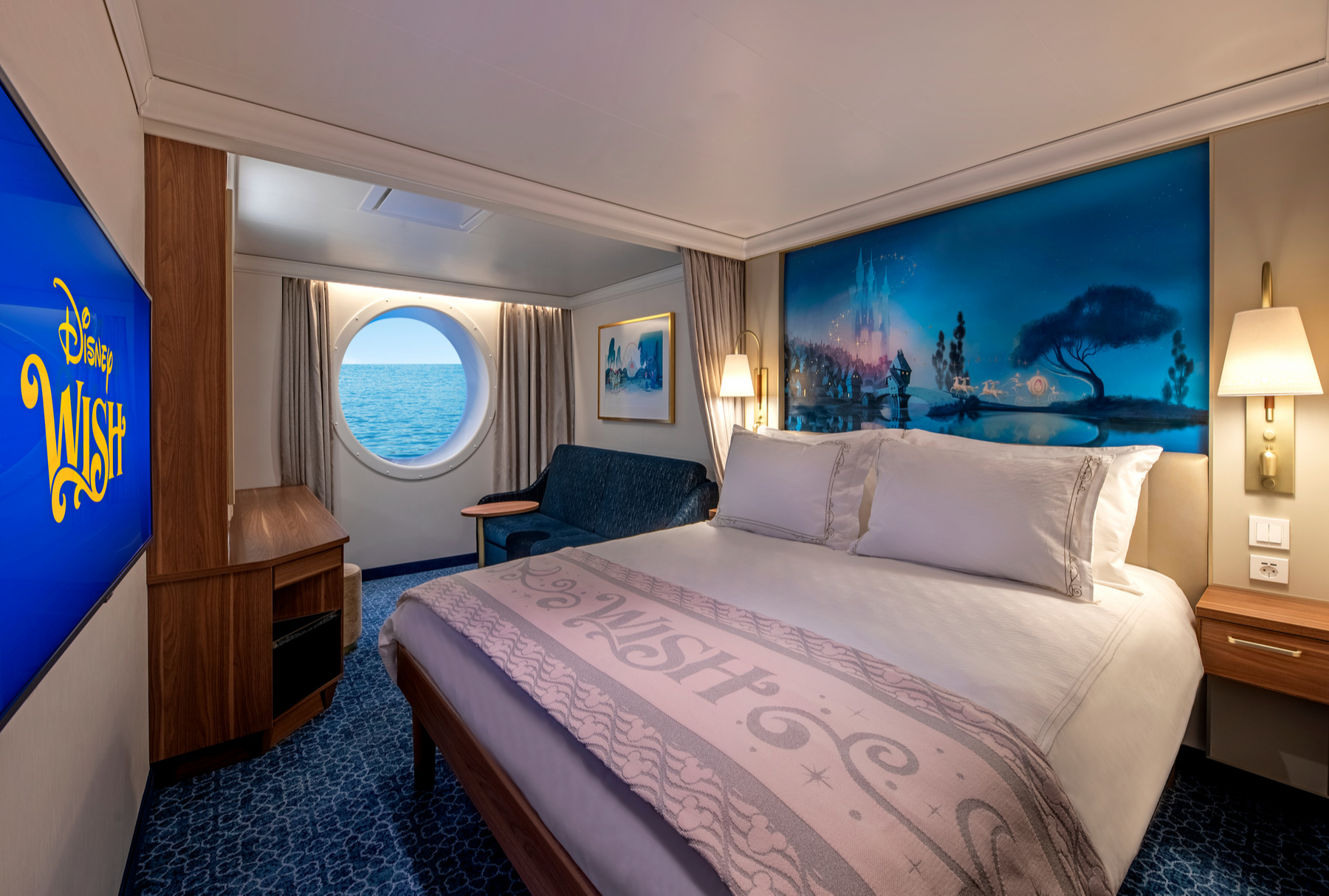 Disney Wish Oceanview Stateroom