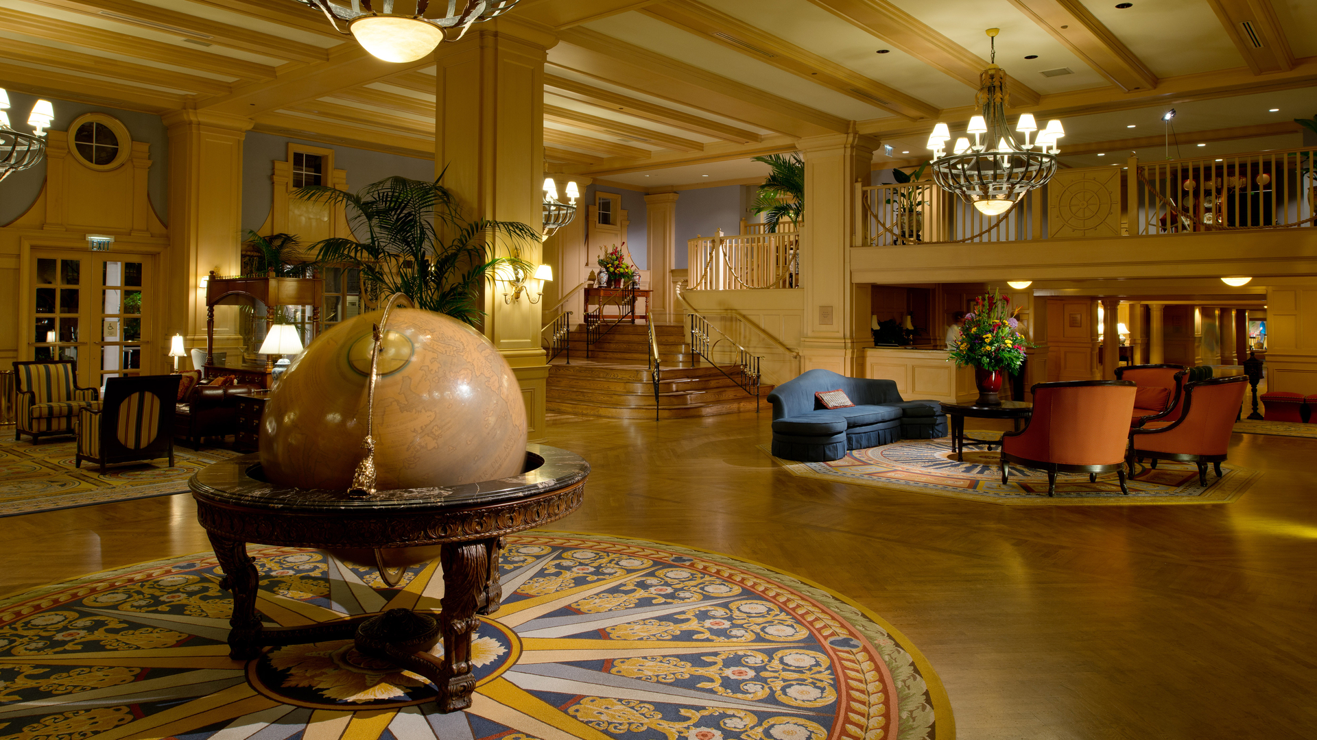 Lobby at Disney’s Yacht Club Resort at Walt Disney World Resort in Florida