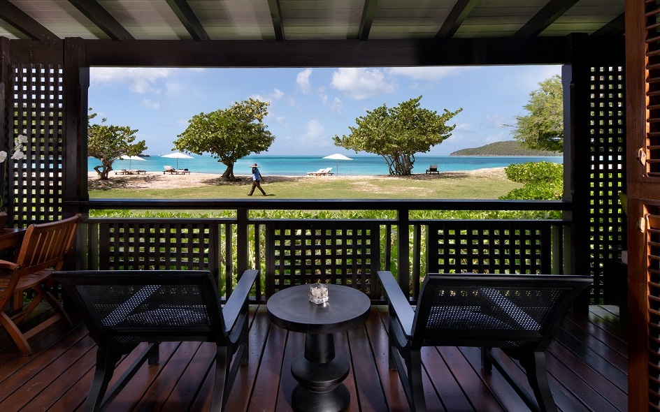 Beachfront veranda