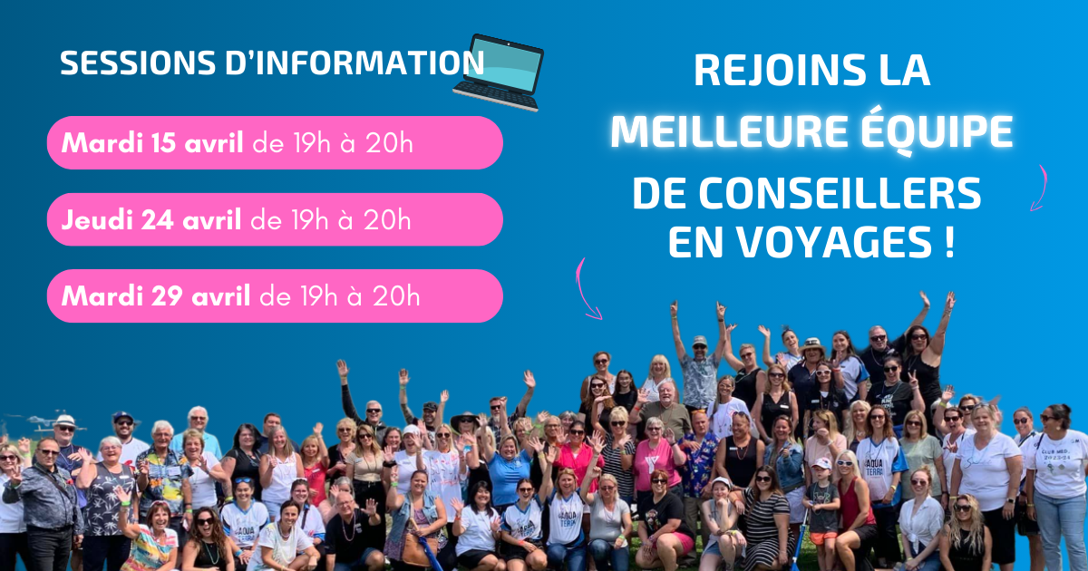 Session d'information pour devenir conseiller en voyages externe travailleur autonome Voyages Aqua Terra Voyages Synergia Formation en ligne Cours en ligne Session d'information pour devenir conseiller en voyages externe travailleur autonome Voyages Aqua Terra Voyages Synergia Formation en ligne Cours en ligne