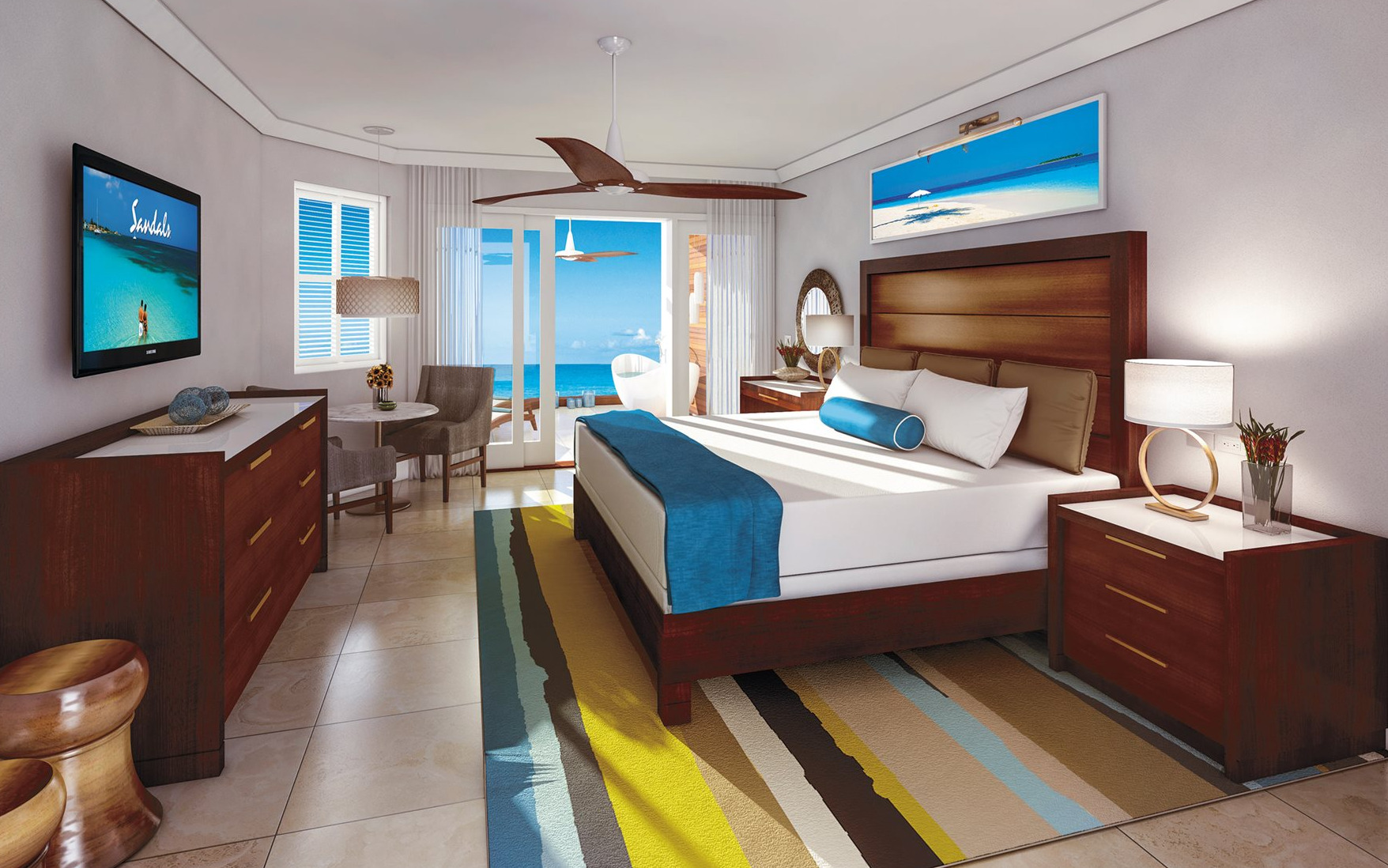 Oceanfront caribbean room