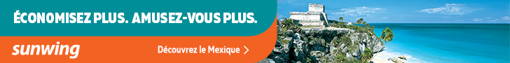 Voyages Aqua Terra pour vos Vacances au Mexique avec Sunwing