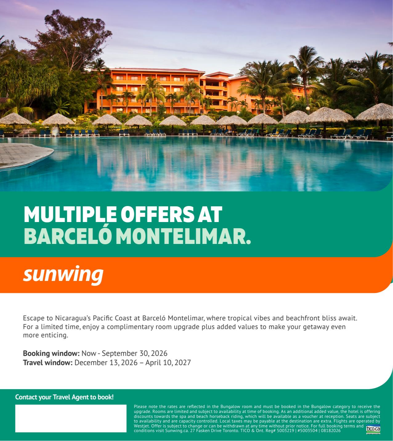 Sunwing Promotion Multiple Offers at Barceló Montelimar with Voyages Aquaterra Sunwing Promotion Multiple Offers at Barceló Montelimar with Voyages Aquaterra