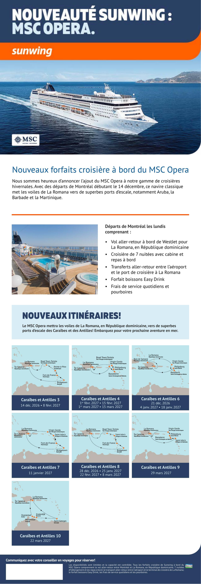 Sunwing News : MSC Opera with Voyages AquaTerra Sunwing News : MSC Opera with Voyages AquaTerra
