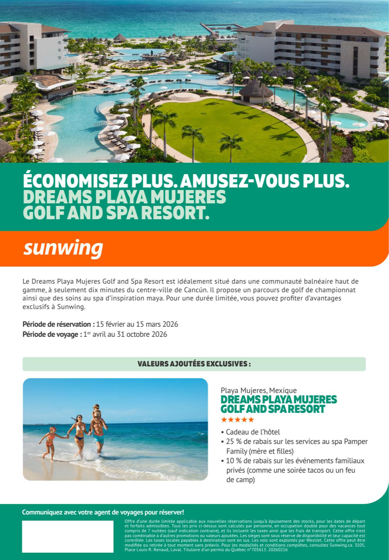 Promotion Vacance Sunwing Réouverture Princess en Jamaïque avec Voyages AquaTerra