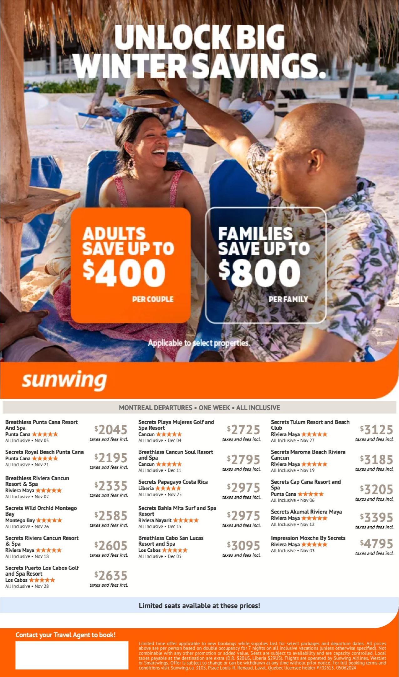 Sunwing - Winter flights schedule